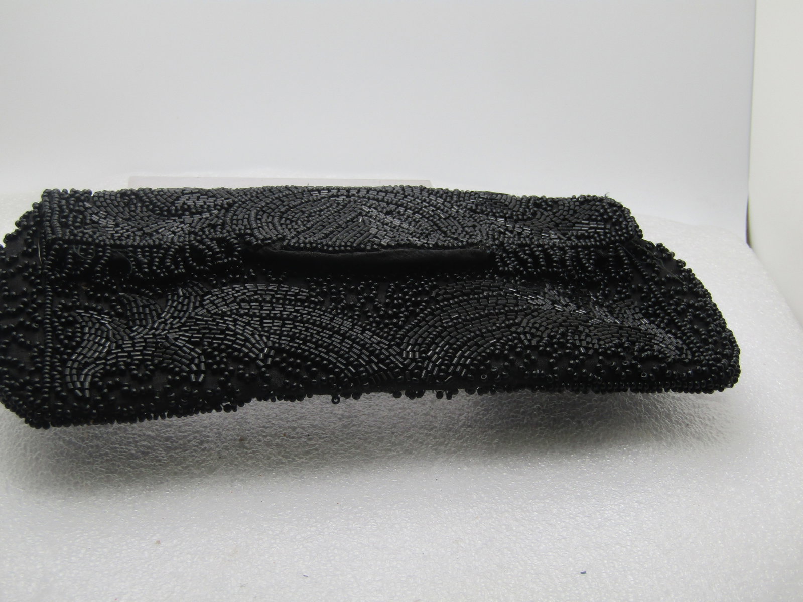 Vintage Wolborg Black Beaded Clutch Purse, 1950's-1960's - 5