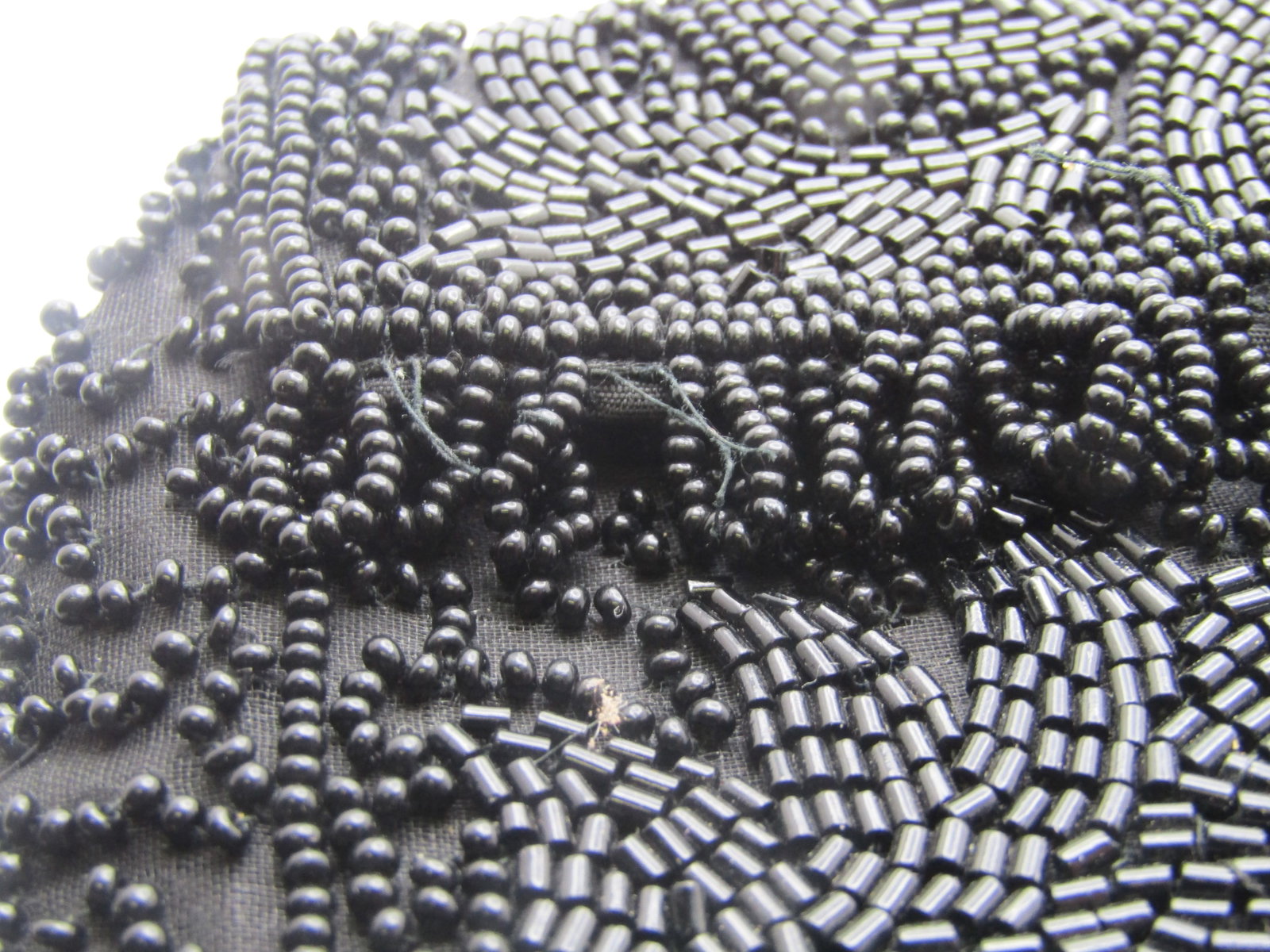 Vintage Wolborg Black Beaded Clutch Purse, 1950's-1960's - 7