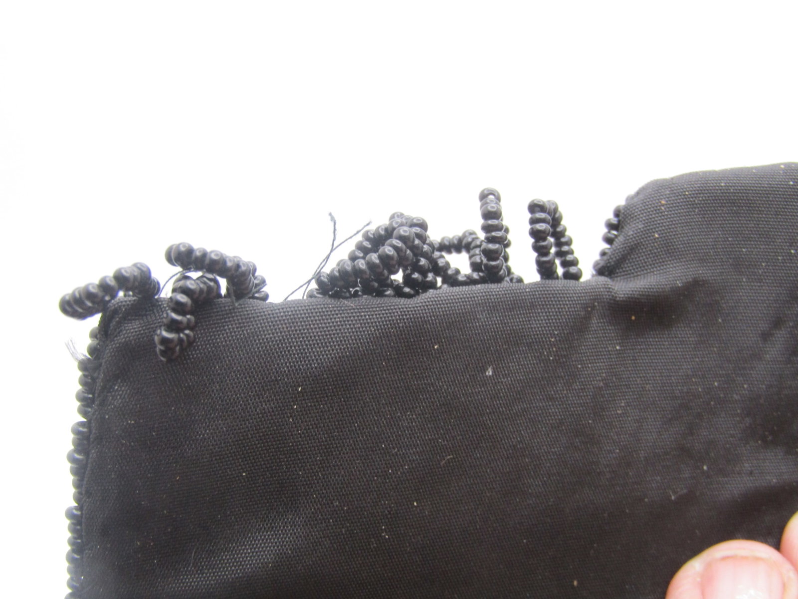 Vintage Wolborg Black Beaded Clutch Purse, 1950's-1960's - 8