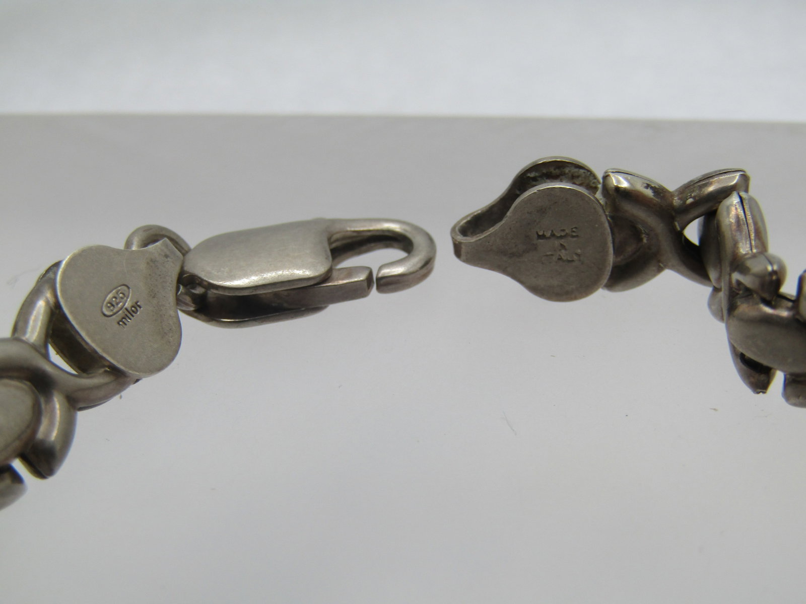 Vintage Sterling X Link Bracelet 7.25", Milor, Italy, 1980's - 3