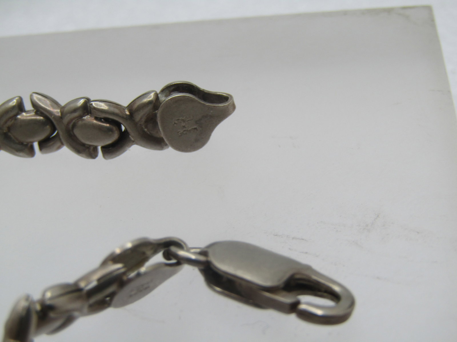 Vintage Sterling X Link Bracelet 7.25", Milor, Italy, 1980's - 6