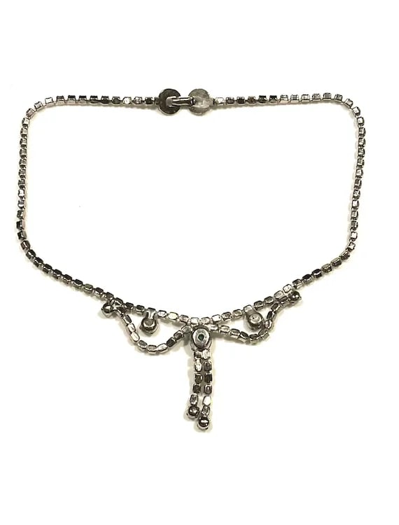 Vintage Rhinestone Statement Necklace - 7
