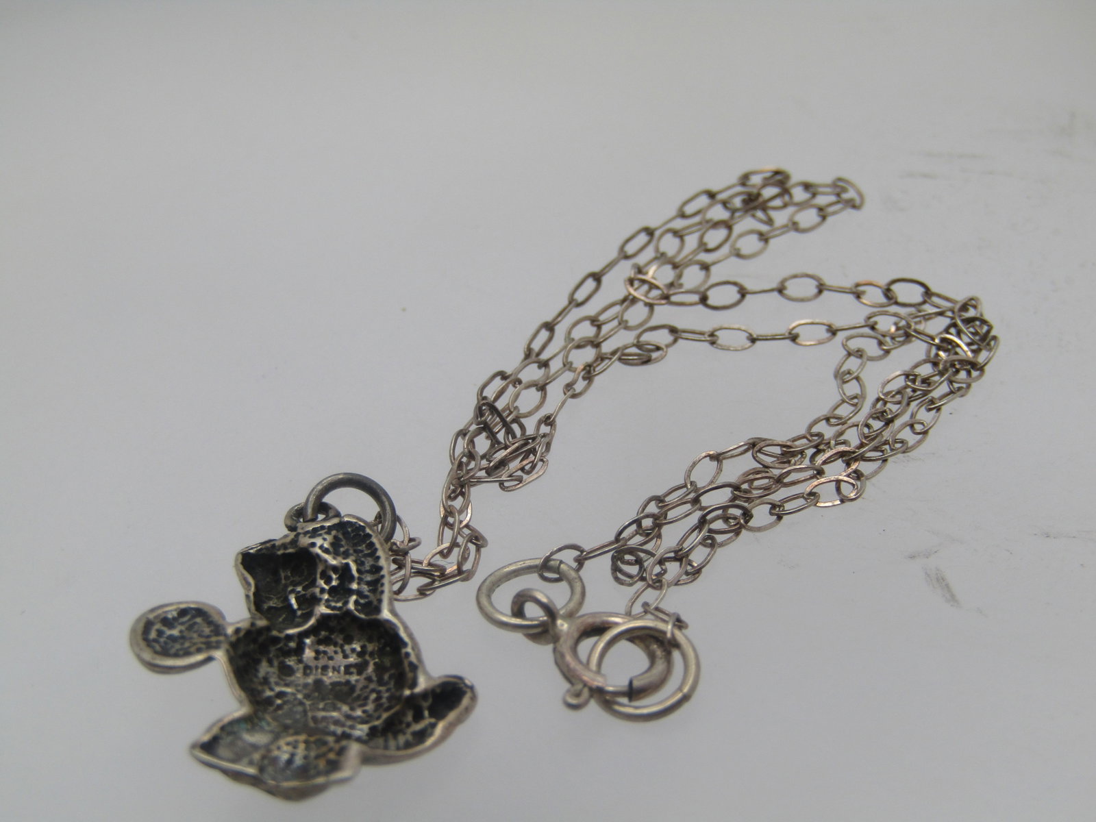 Vintage Sterling Minnie Mouse Necklace, 18", Signed - 5