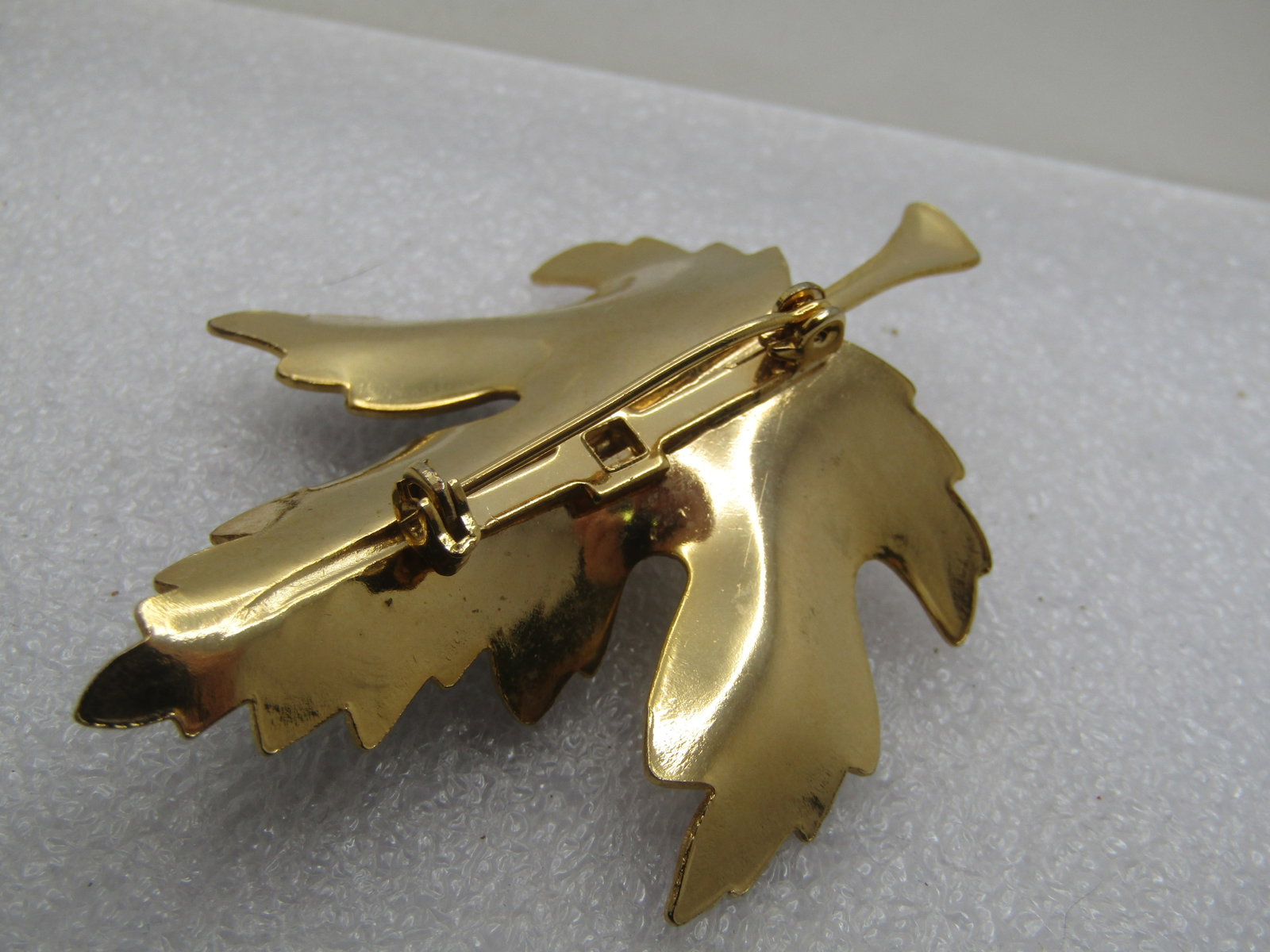 Vintage Black & Gold Leaf Brooch, Maple, 1960's-1970's - 7