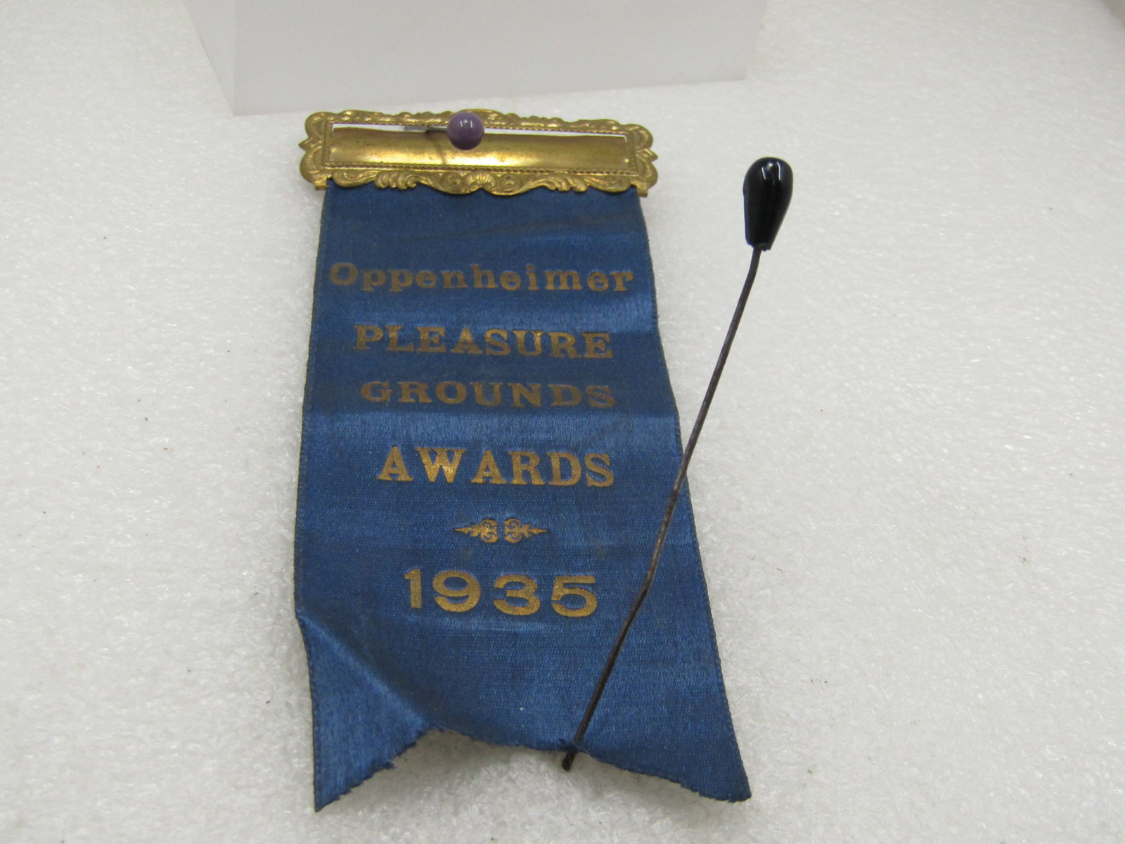 Vintage 1935 Oppenheimer Pleasures Grounds Award Badge, Signed (1 of 6)