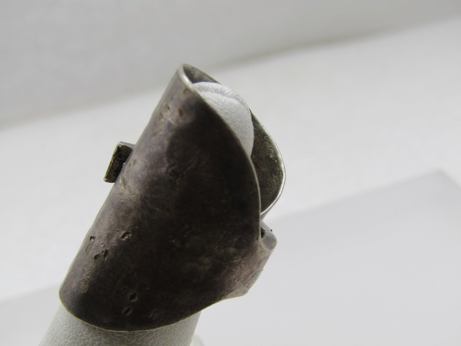 Vintage Modernist Wide Spoon Ring, Sz. 6, Silver Plated, 1970's-1980's - 3