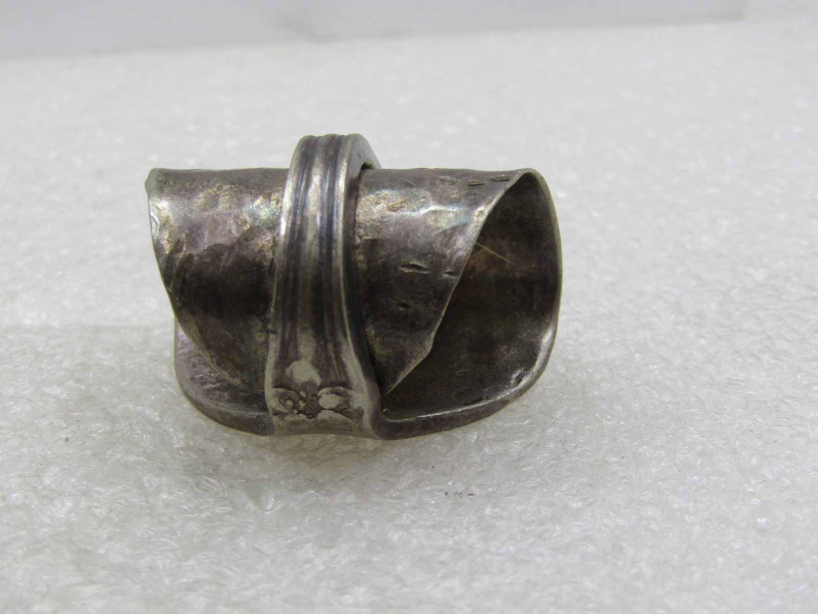 Vintage Modernist Wide Spoon Ring, Sz. 6, Silver Plated, 1970's-1980's - 5