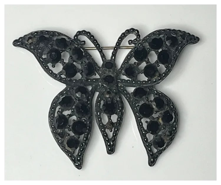 Vintage Lot of Black Rhinestone Weiss Jewelry - 3