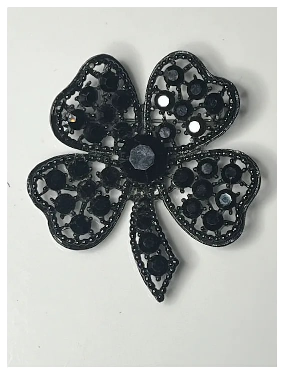 Vintage Lot of Black Rhinestone Weiss Jewelry - 5