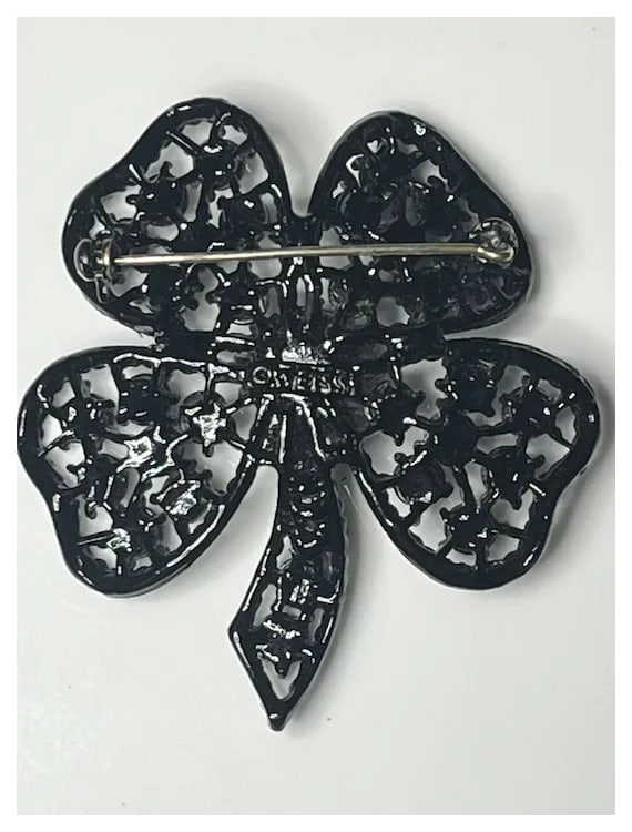 Vintage Lot of Black Rhinestone Weiss Jewelry - 6