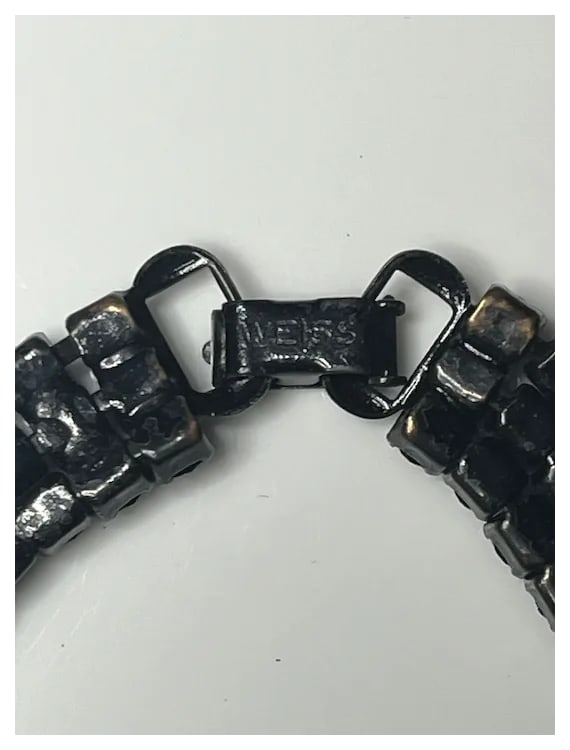 Vintage Lot of Black Rhinestone Weiss Jewelry - 8