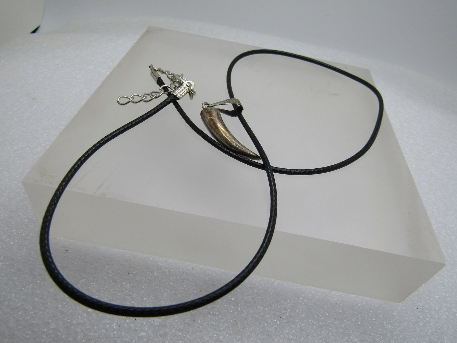 Vintage Sterling Italian Horn Necklace, Mexico, 18"-20" - 5