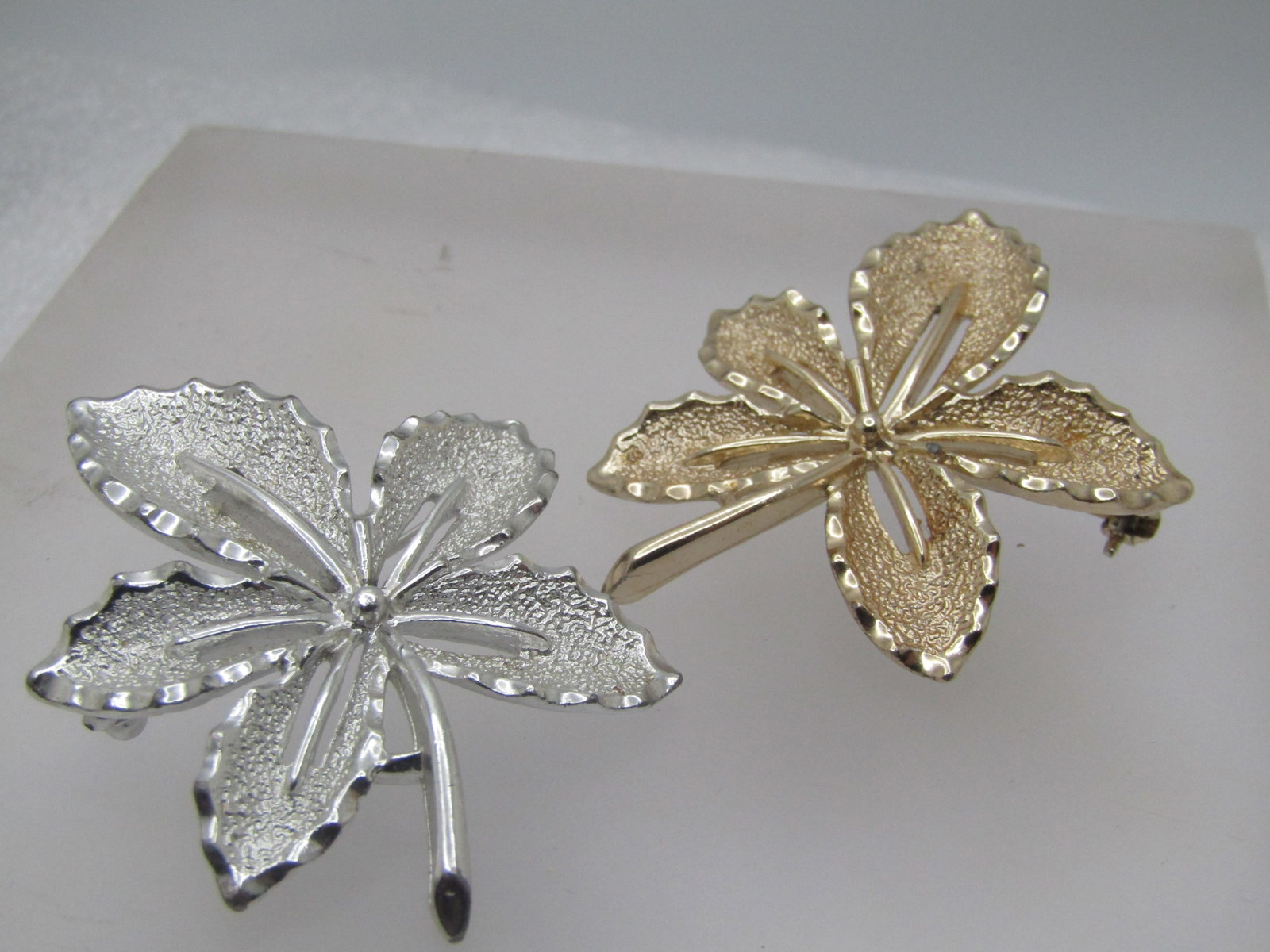 Vintage Pair of Leaf Brooches, 1960's-1970's, Sarah Coventry (1 of 4)