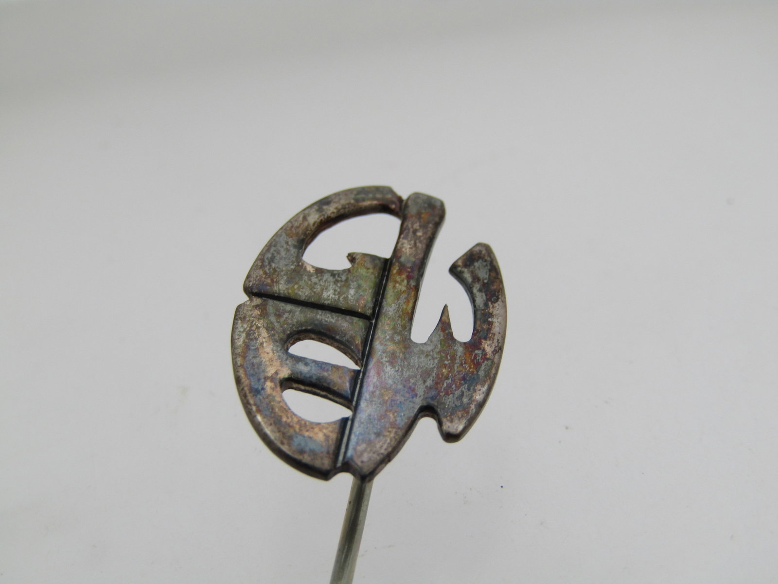 Vintage Sterling Doskow GEW Stick Pin, 1970's, 3" - 2