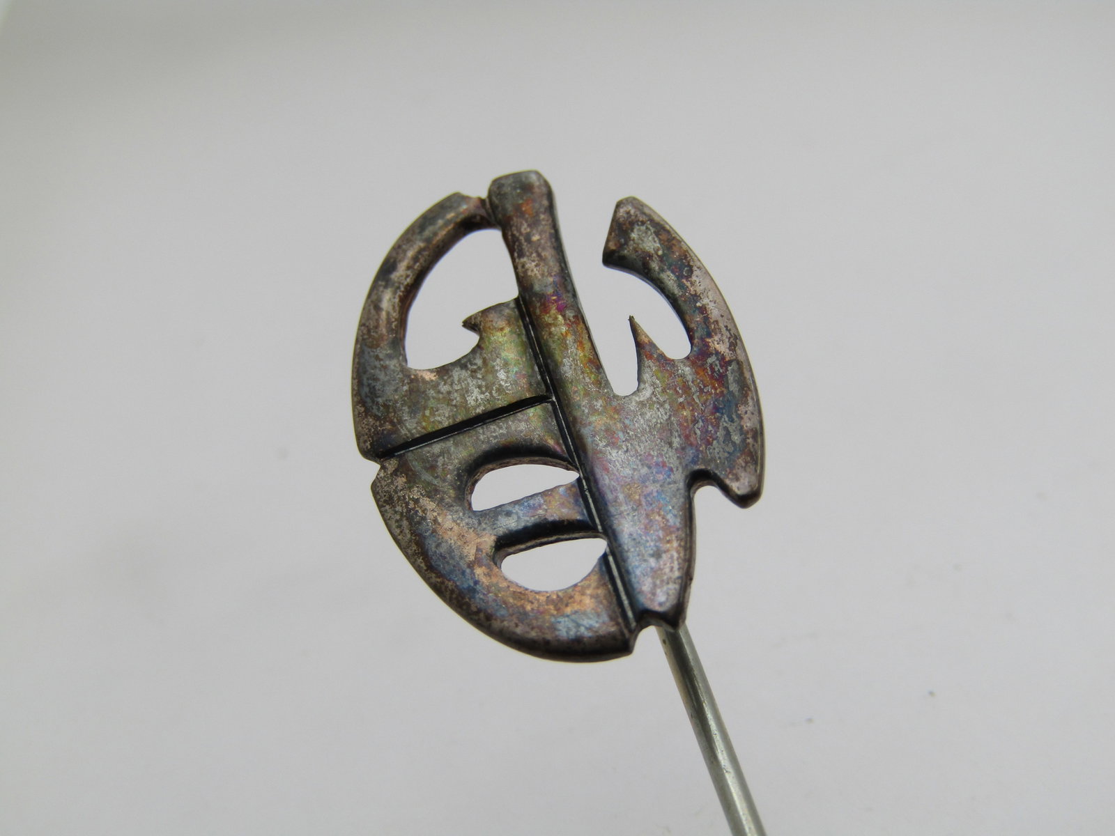 Vintage Sterling Doskow GEW Stick Pin, 1970's, 3" - 3