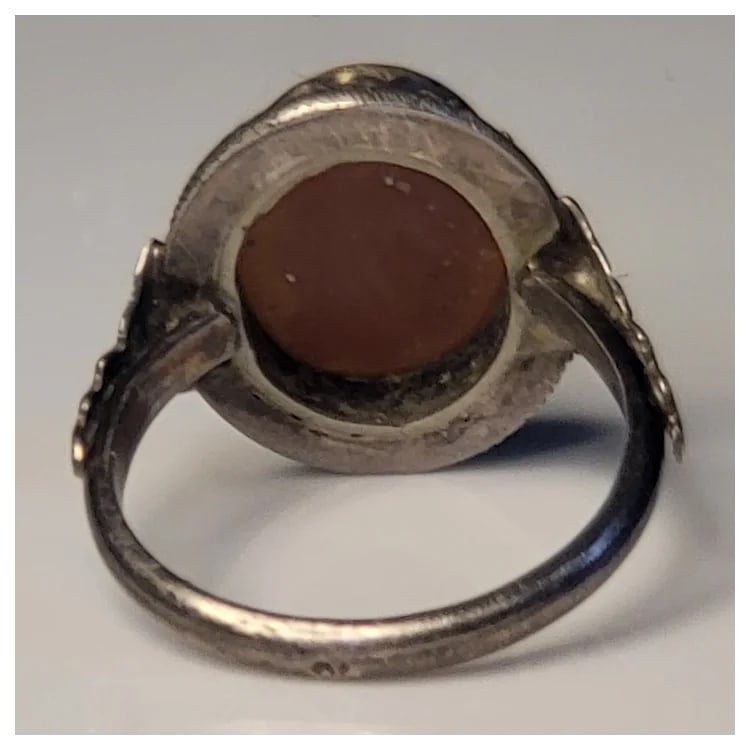 Vintage Silver Cameo ring - 3