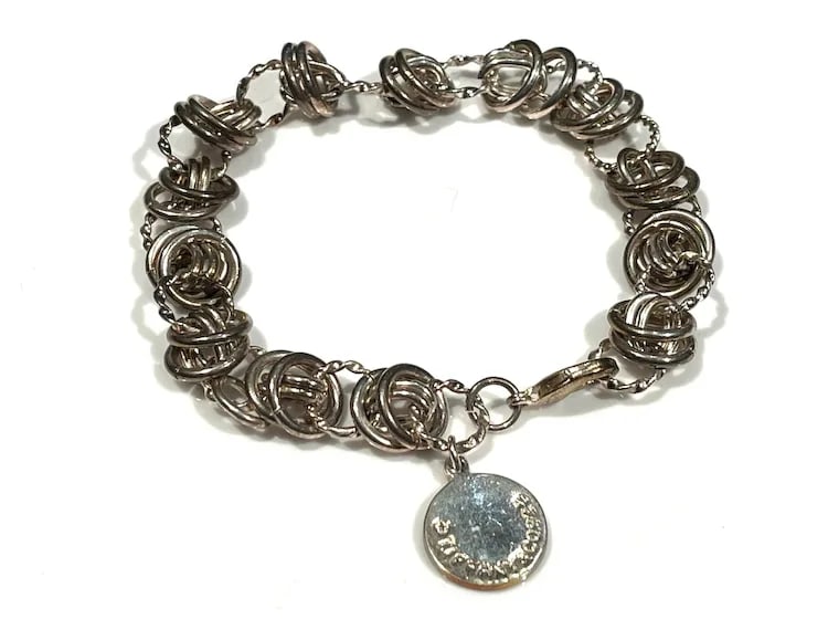 Sterling Silver Circle Charm Bracelet - 2