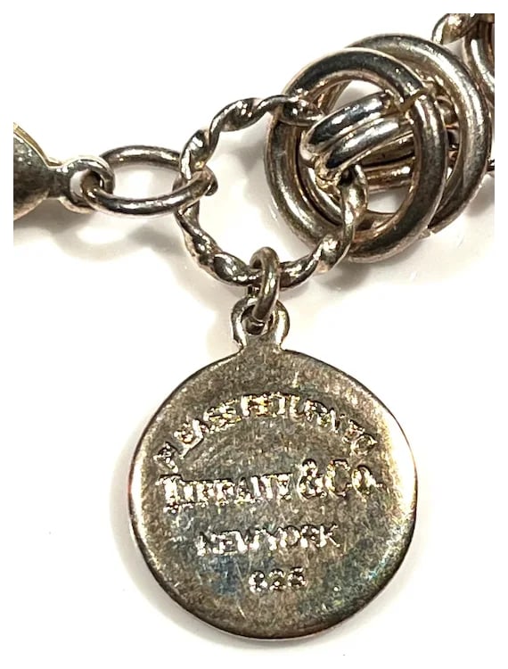 Sterling Silver Circle Charm Bracelet - 6