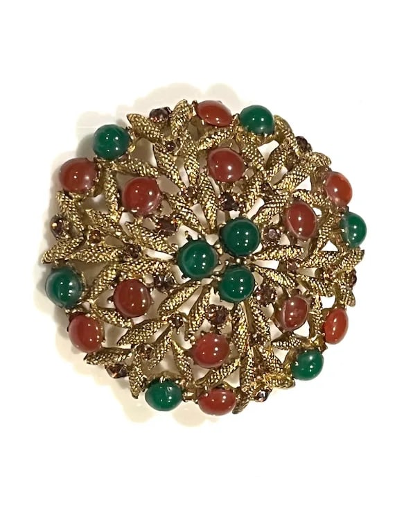 Vintage Signed Capri Brooch - 2