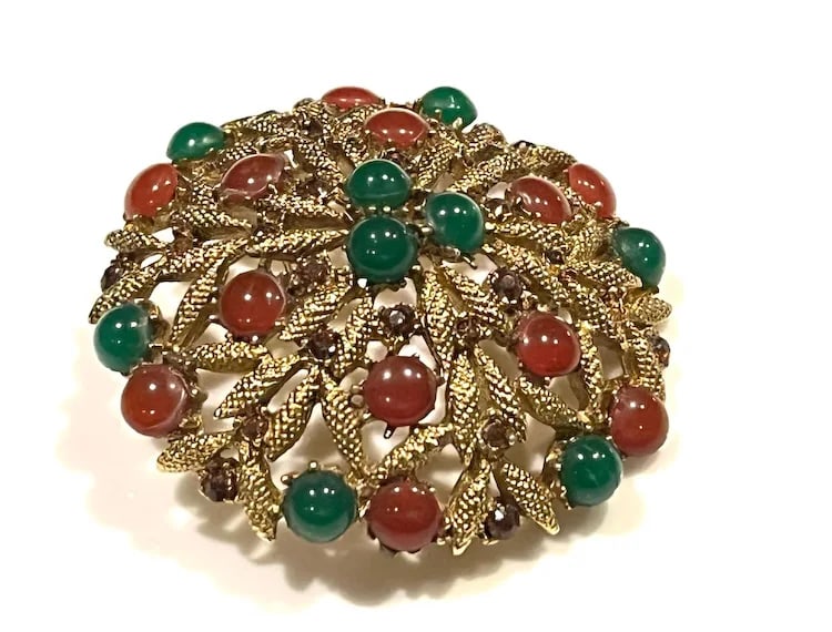 Vintage Signed Capri Brooch - 3