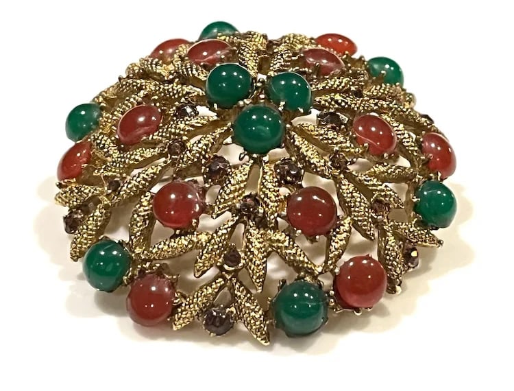 Vintage Signed Capri Brooch - 4