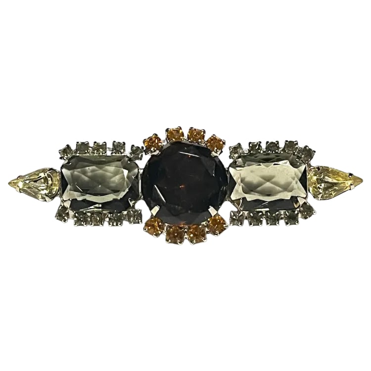 Vintage Rhinestone Statement Brooch/Pin (1 of 4)
