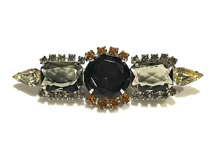 Vintage Rhinestone Statement Brooch/Pin - 2