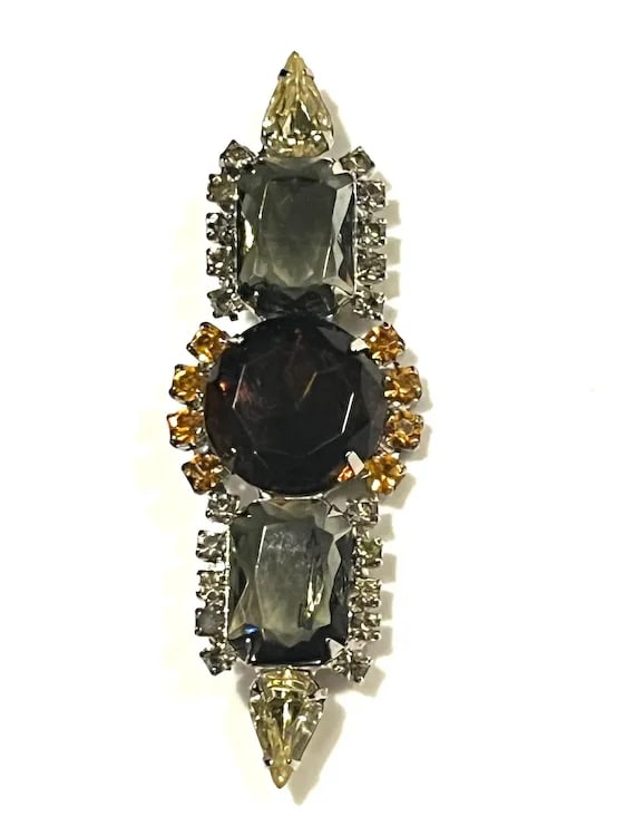 Vintage Rhinestone Statement Brooch/Pin - 3