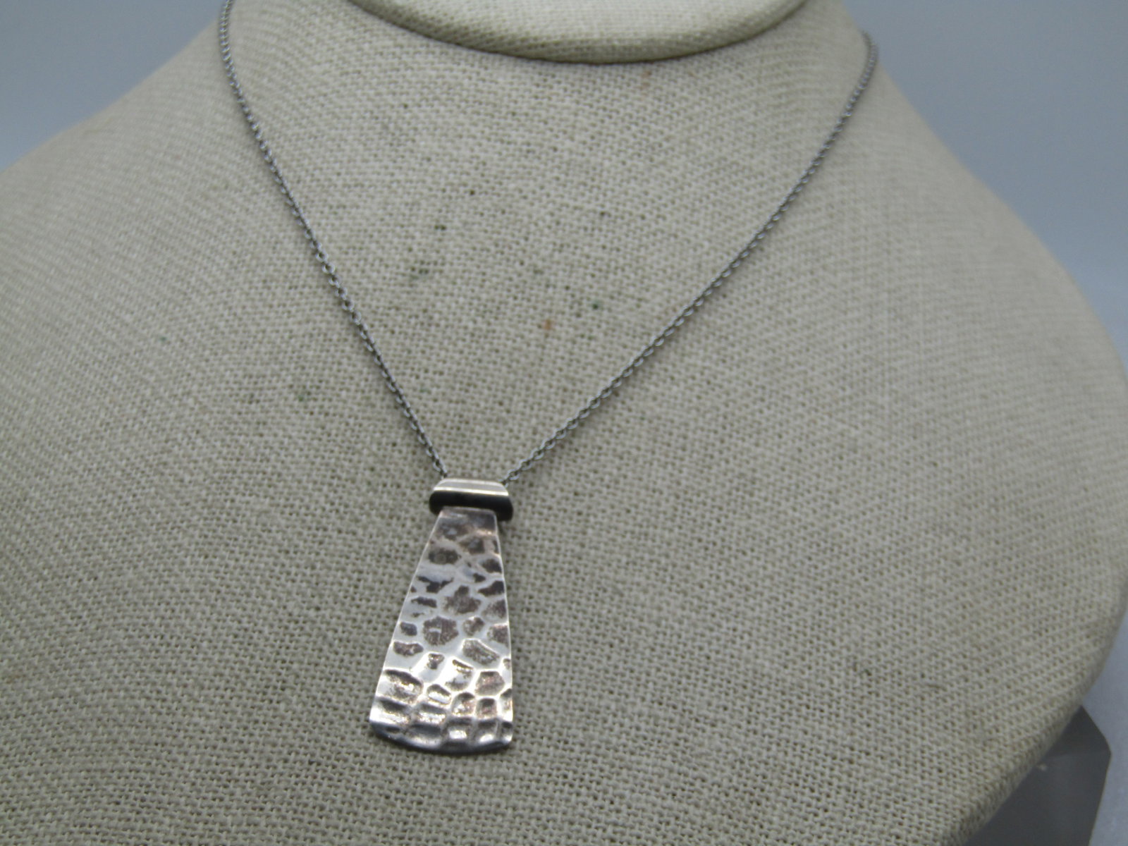 Sterling Silpada Hammered Pendant on 18"-20" Chain, 2000's, Retired - 3