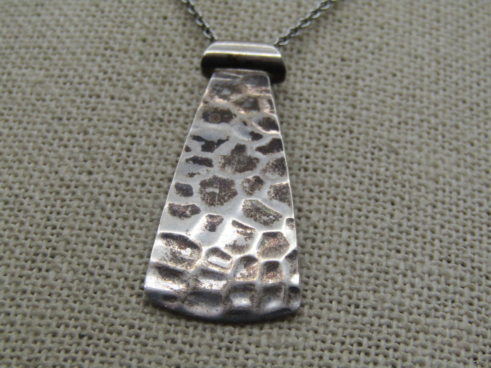 Sterling Silpada Hammered Pendant on 18"-20" Chain, 2000's, Retired - 4