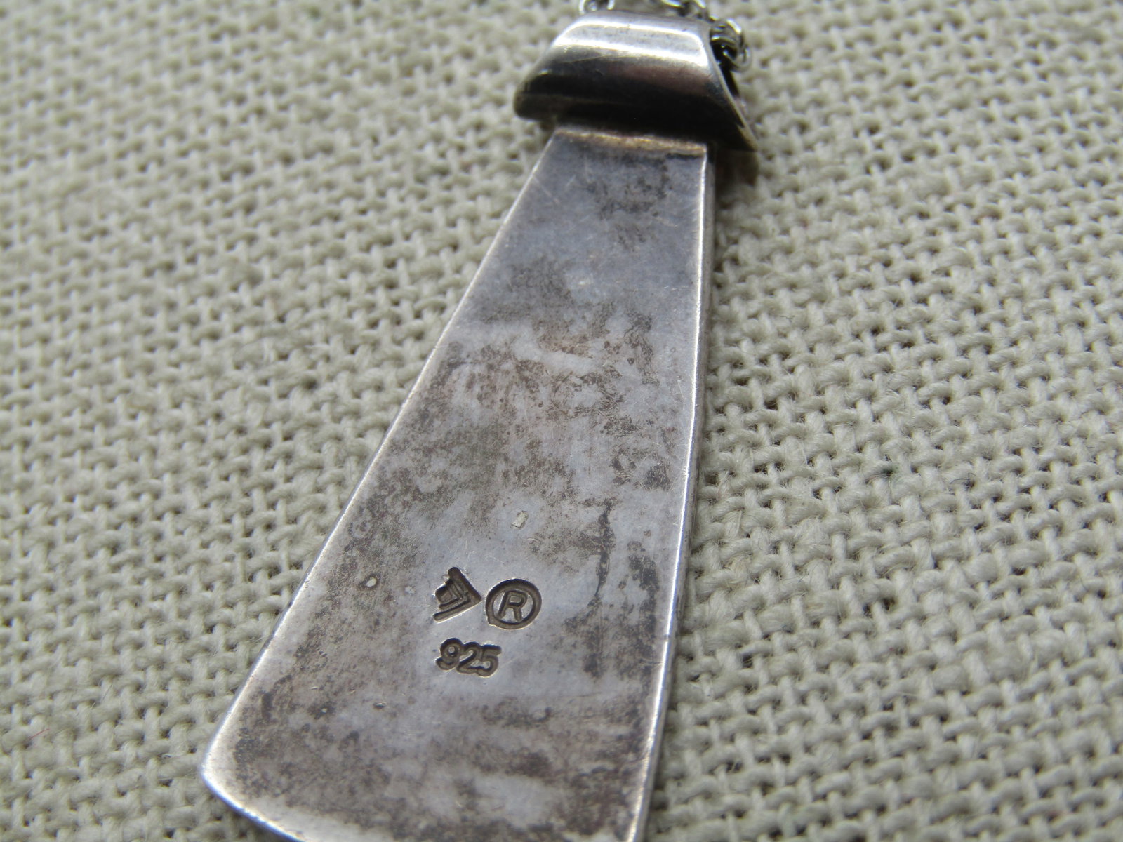 Sterling Silpada Hammered Pendant on 18"-20" Chain, 2000's, Retired - 5