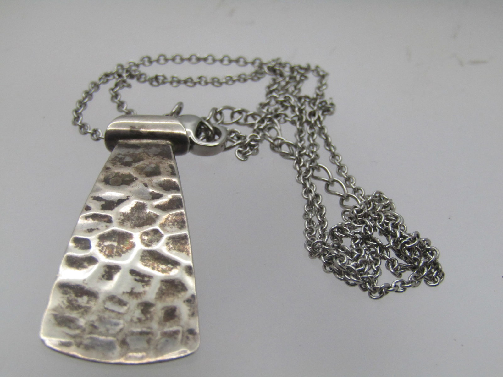 Sterling Silpada Hammered Pendant on 18"-20" Chain, 2000's, Retired - 6