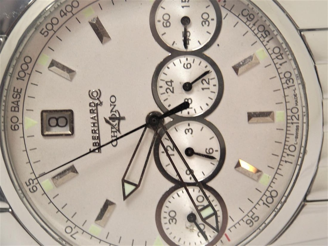 Mens S/Steel EBERHARD & Co. Chrono 4 AUTOMATIC Watch Ref 31041* EXLNT - 5