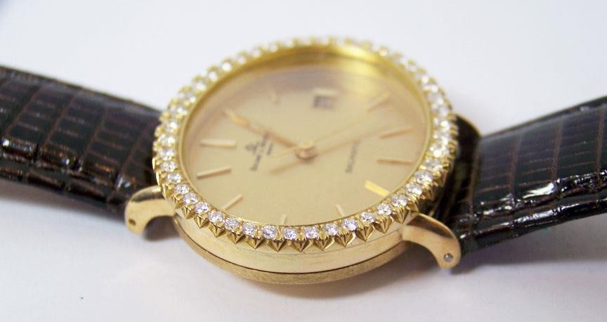 Solid & Heavy 18k BAUME & MERCIER Ladies Watch 37063 w/ 1ct Diamonds FVS1* EXLNT - 9