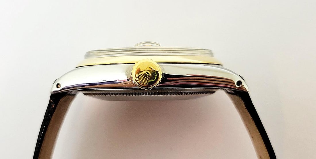 Vintage Steel/18K Mens ROLEX OYSTER DATE Automatic Watch c.1970 Ref 1500* GOOD - 4