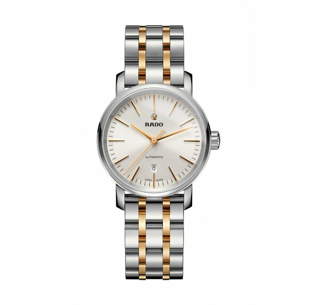 New RADO Diamaster 33 Mm Automatic Watch R14050103: New RADO Diamaster 33 Mm Automatic Watch R14050103? This Ladies Rado watch is Swiss made. Great present for yourself or someone you love! * This 33 mm watch is complemented by the Swiss made