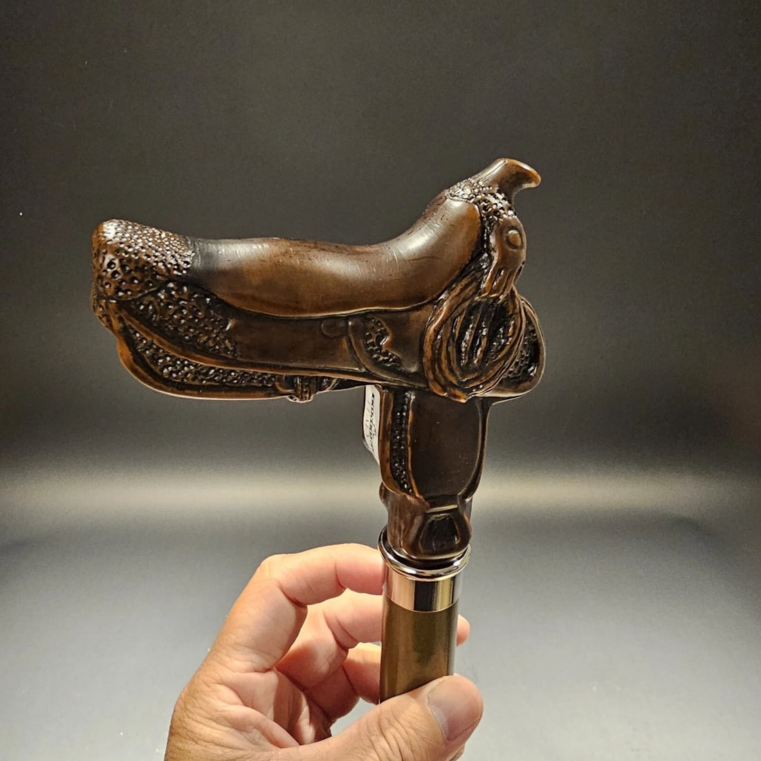36" Western Saddle Derby Walking Stick Cane - 6
