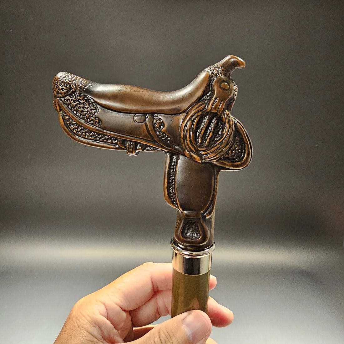 36" Western Saddle Derby Walking Stick Cane - 8