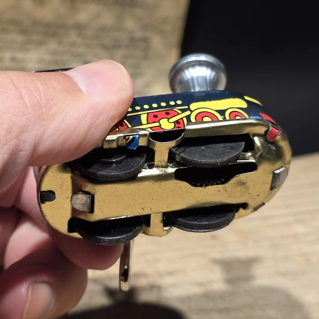Tin Litho Locomotive Toy Wind Up Train Engine - 6
