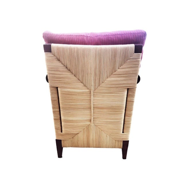 Donghia Rattan Lounge Chair & Ottoman by John Hutton, the Merbau Collection - 4