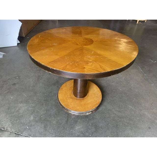 1930s Art Deco Round Two-Tone Coffee Table - 2