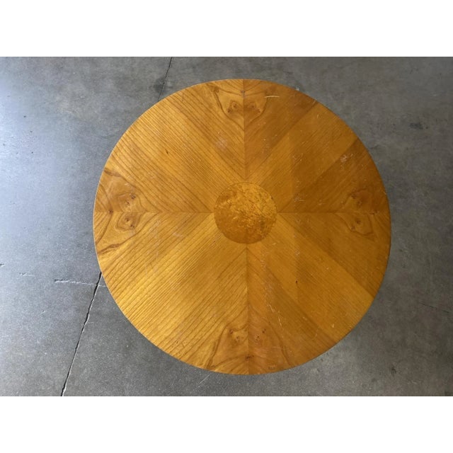 1930s Art Deco Round Two-Tone Coffee Table - 3
