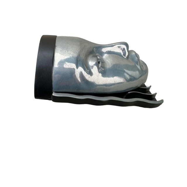 1970s Art Deco Style Female Face Mask Wall Sconce - a Pair - 7
