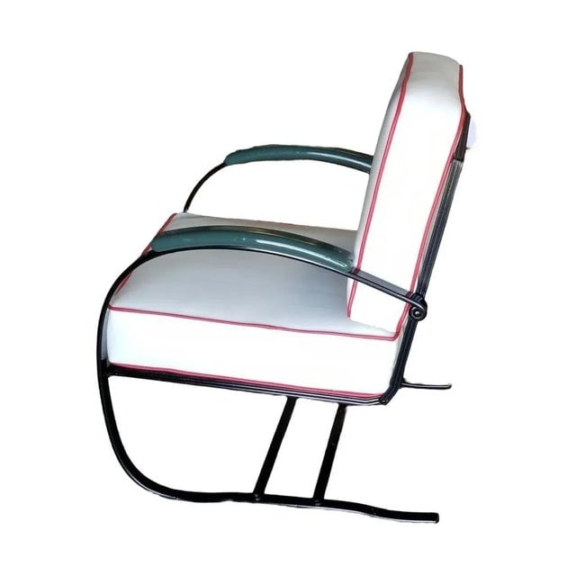 Wolfgang Hoffmann Custom Green and Black Springer Chair for Howell - 2