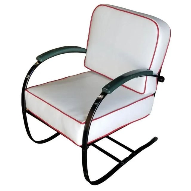 Wolfgang Hoffmann Custom Green and Black Springer Chair for Howell - 3