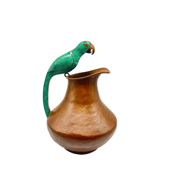 Mid 20th Century Alfredo Villasana Taxco Parrot Pitcher, From Mexico - 3
