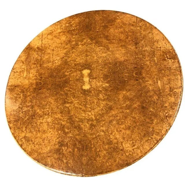 1930s Restored Art Deco Jules Leleu Style Round Oak Burled Wood Table - 3