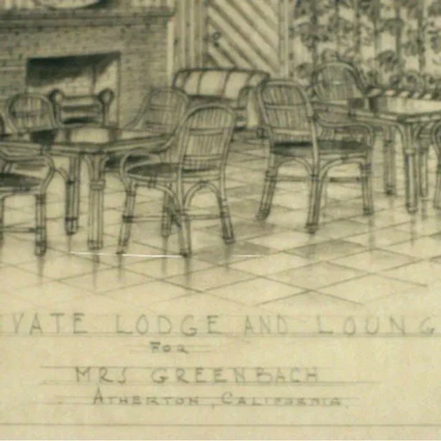 1955 Tropical "Private Lodge & Lounge" Architectural Rendering Prepared by Rucker Fuller - 3