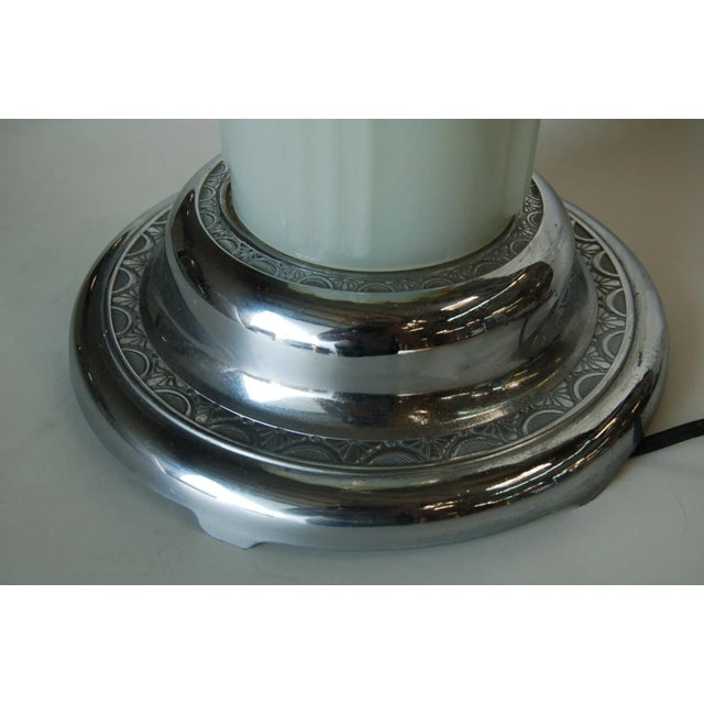 Art Deco Agate Glass and Chrome Lightup Illuminating Side Table - 7