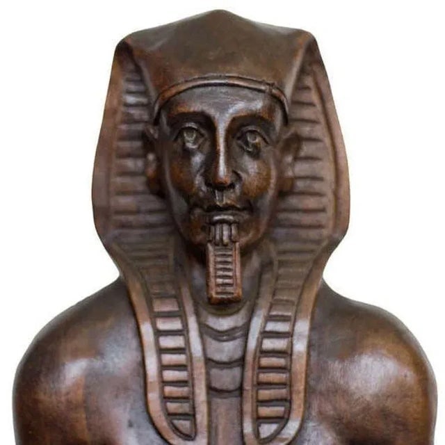 Carved Miniature Egyptian Pharaoh Amenhotep III Throne Jewelry Box - 2